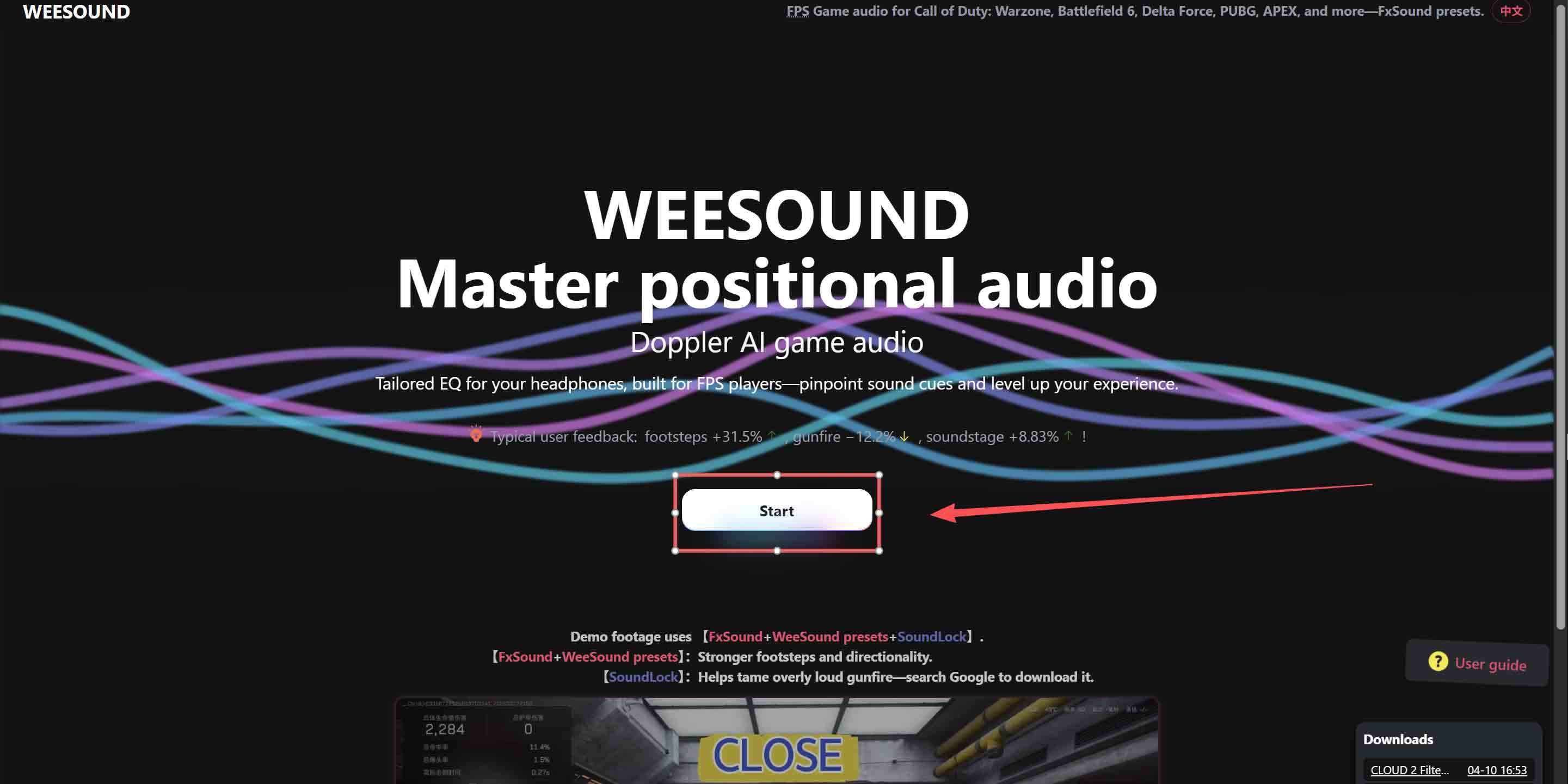 WEESOUND start page screenshot